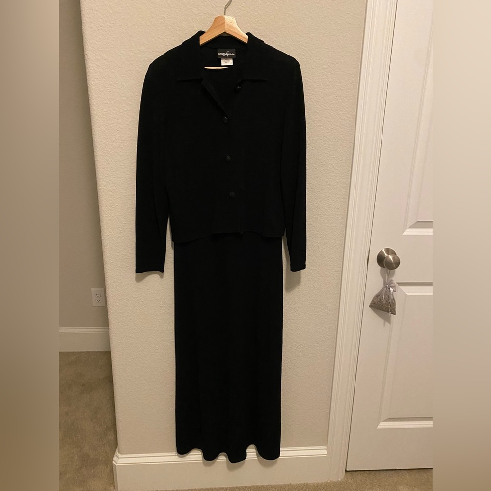 Positive Attitude Dress with Jacket-12 black